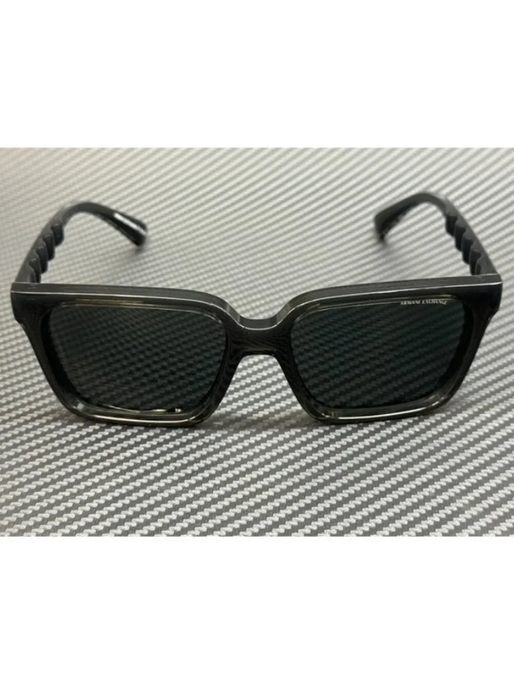 New Armani Exchange Men Transparent Grey Sunglasses 56-17-145